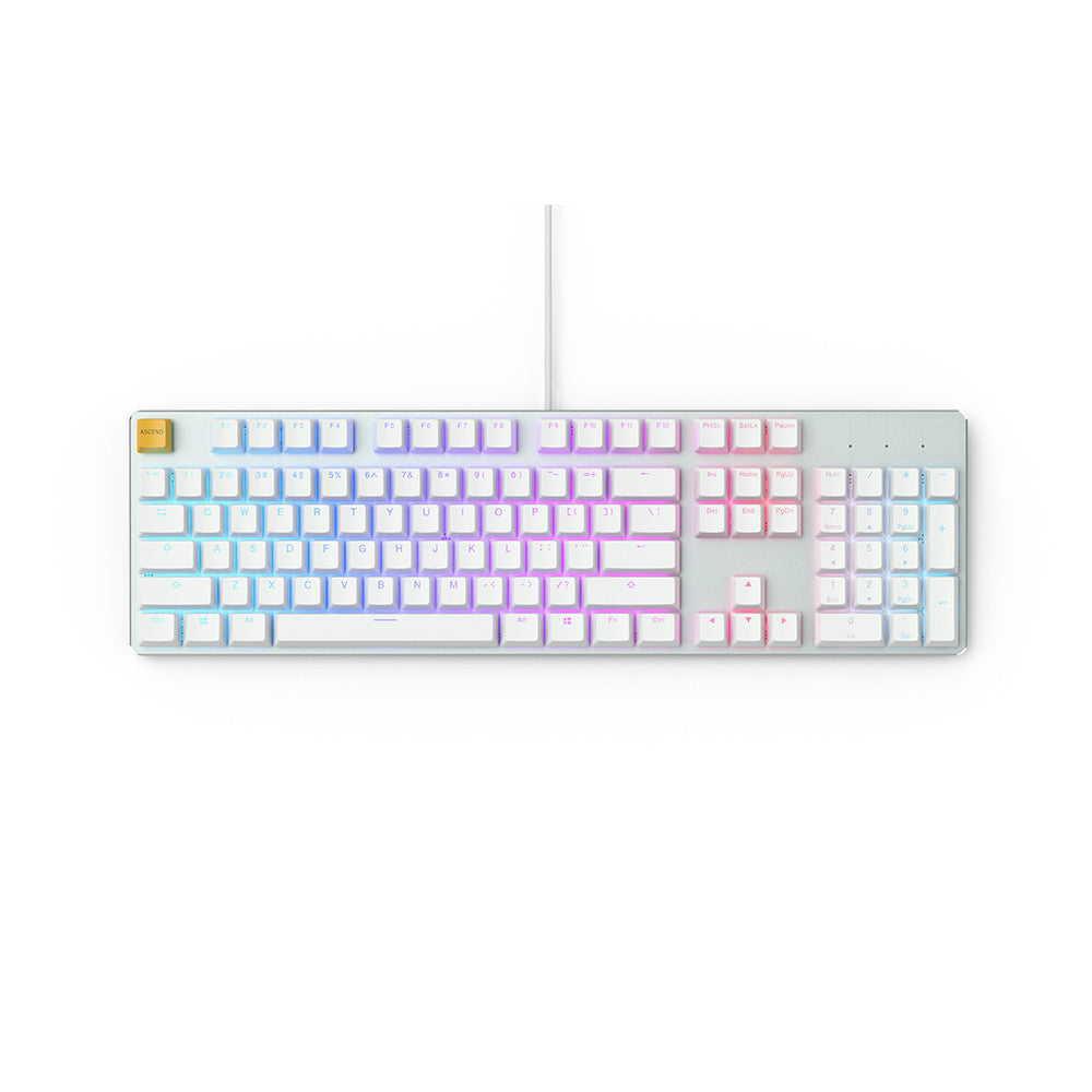 Glorious GMMK 100% White Ice Mechanical Keyboard