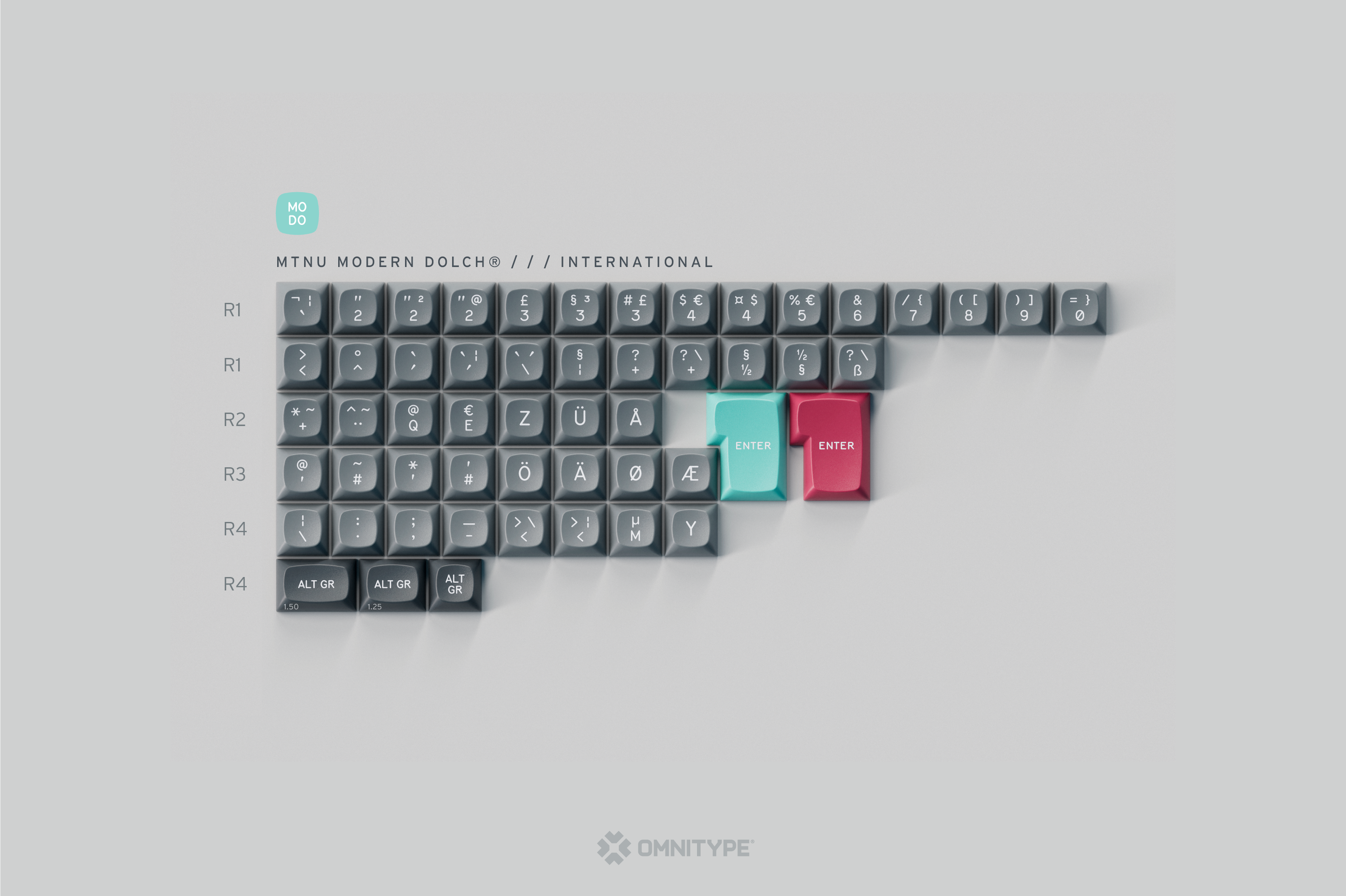 GMK MTNU Modern Dolch Keycaps