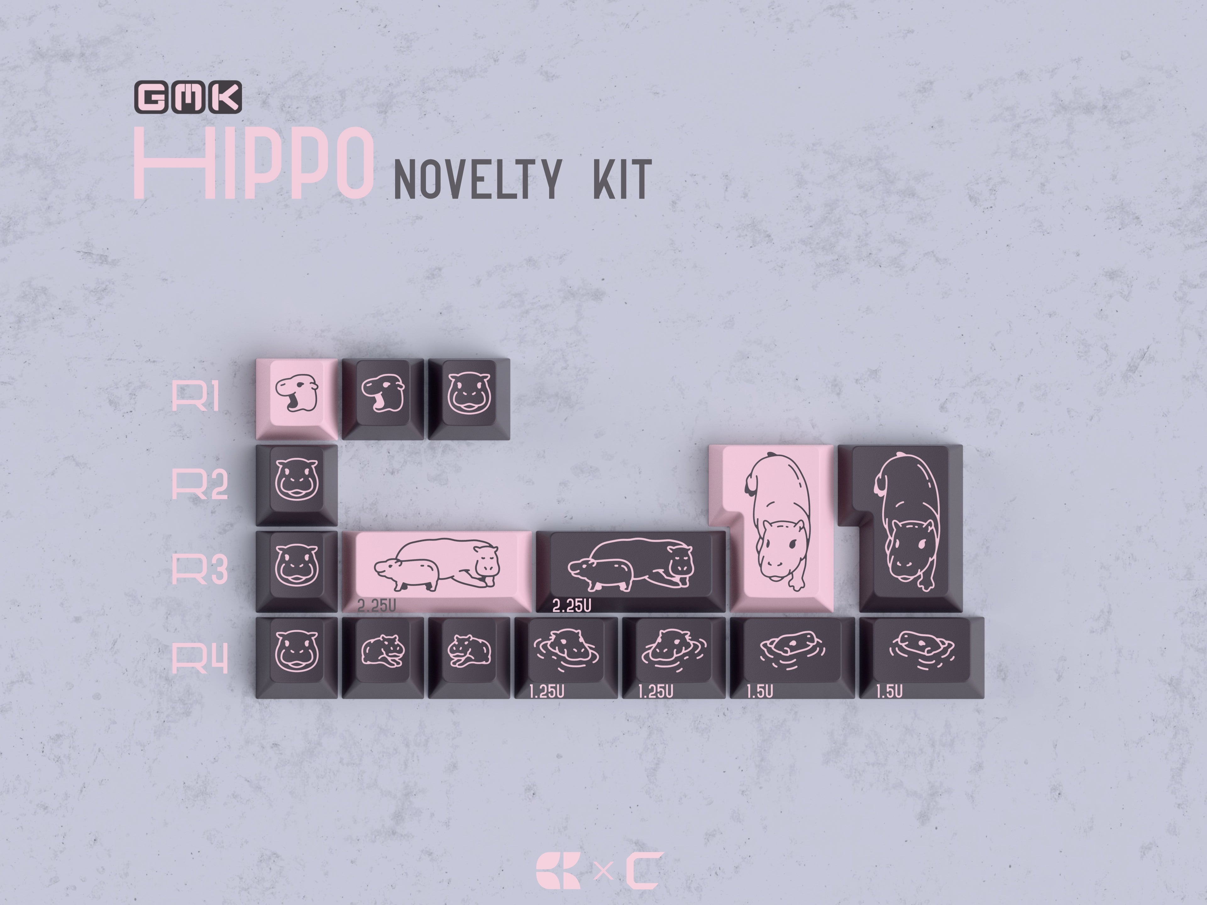 GMK Hippo Keycaps [Group Buy]