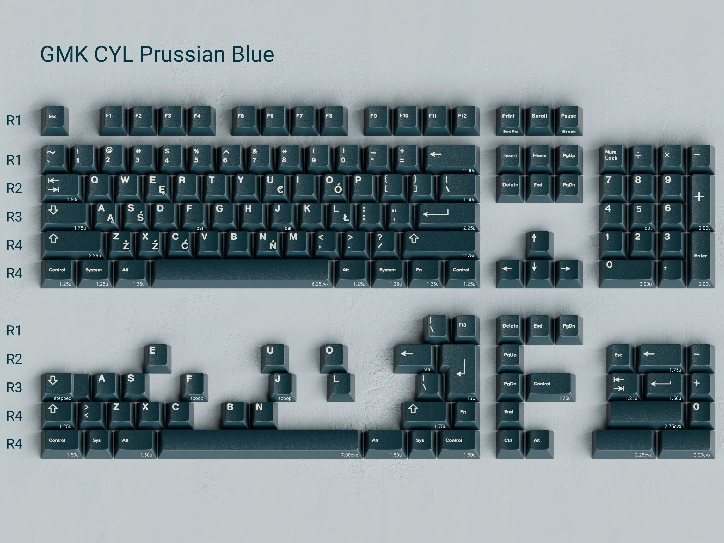 GMK CYL Prussian Blue Keycaps