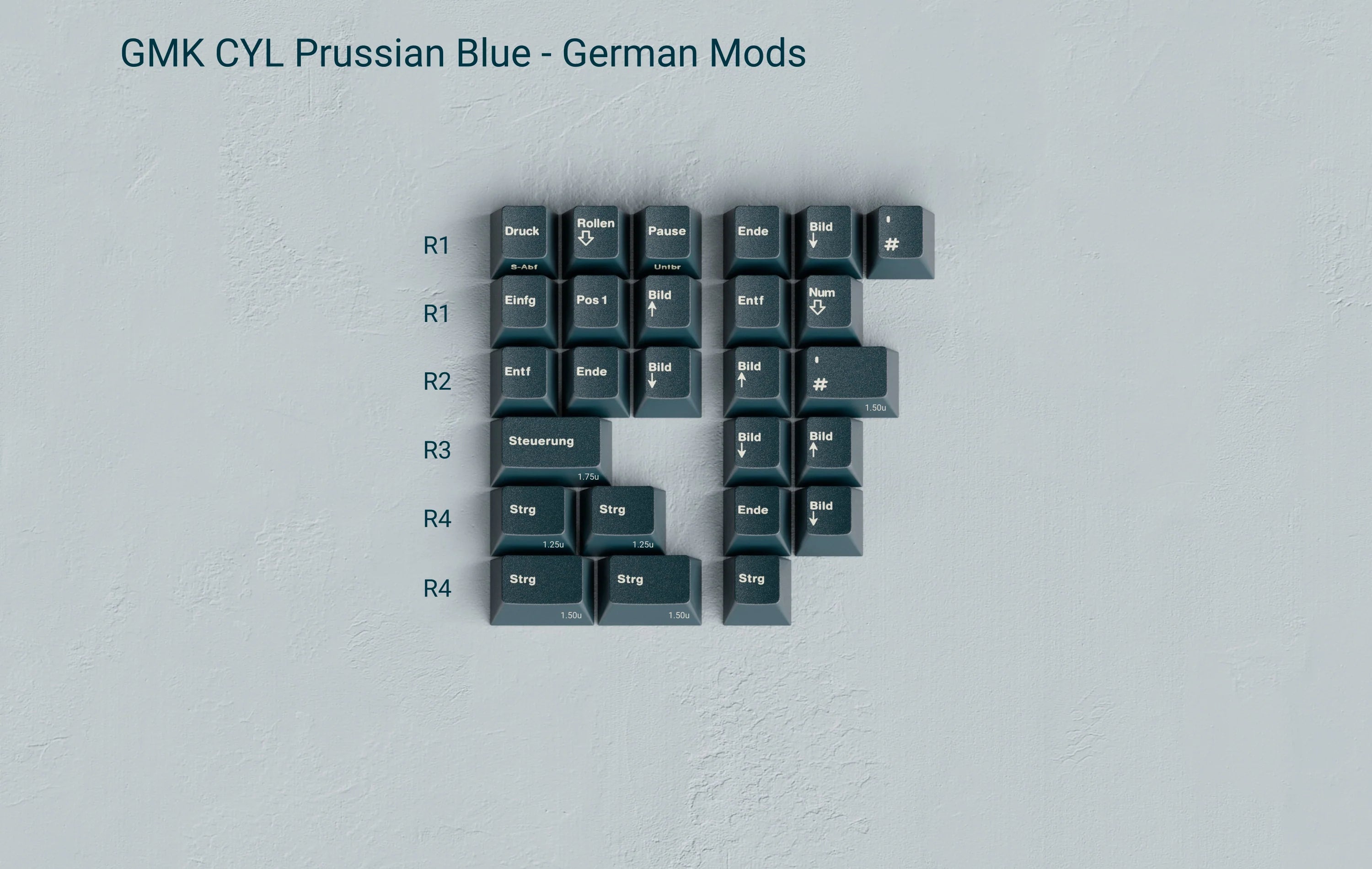 GMK CYL Prussian Blue Keycaps