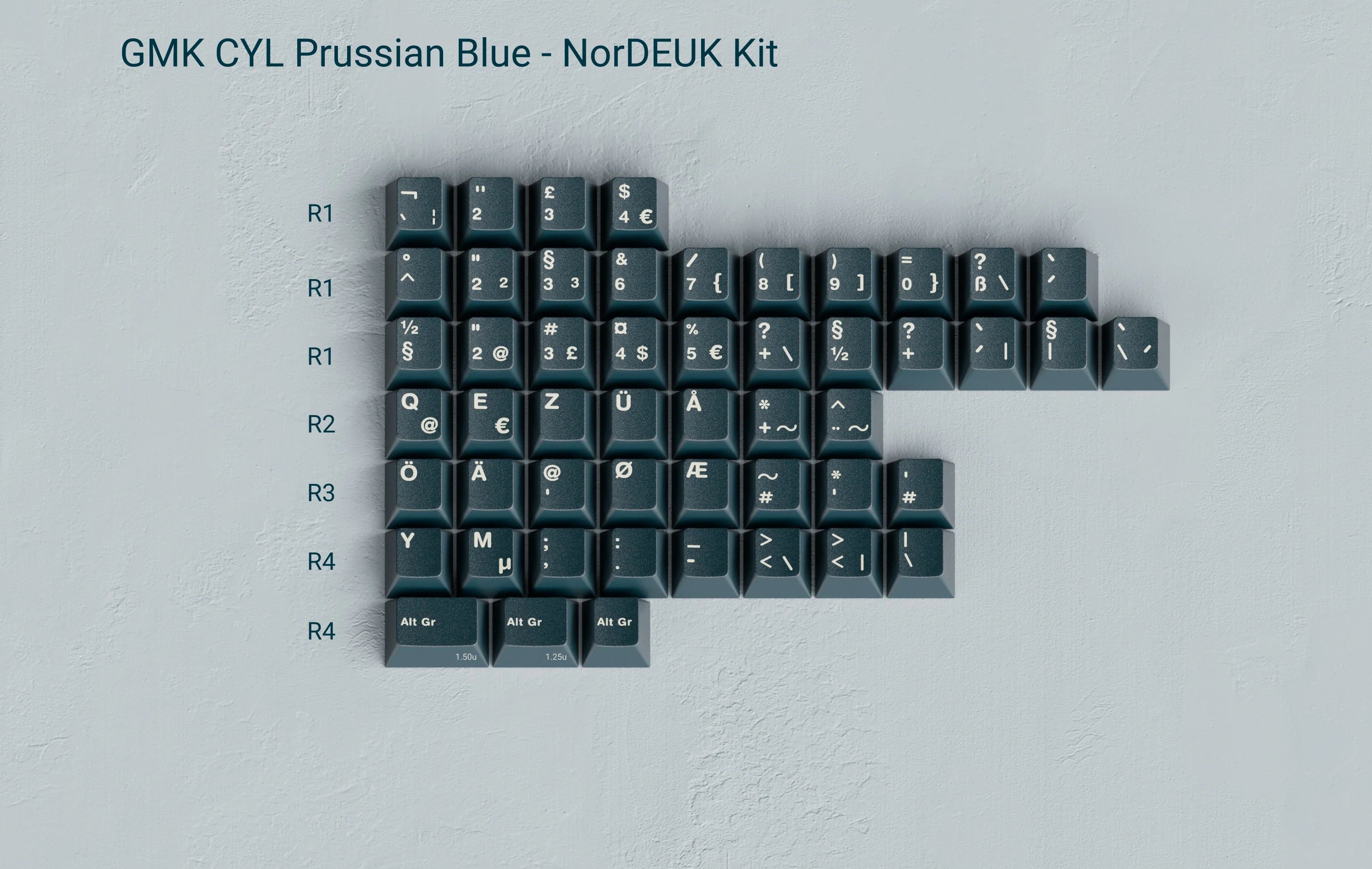 GMK CYL Prussian Blue Keycaps