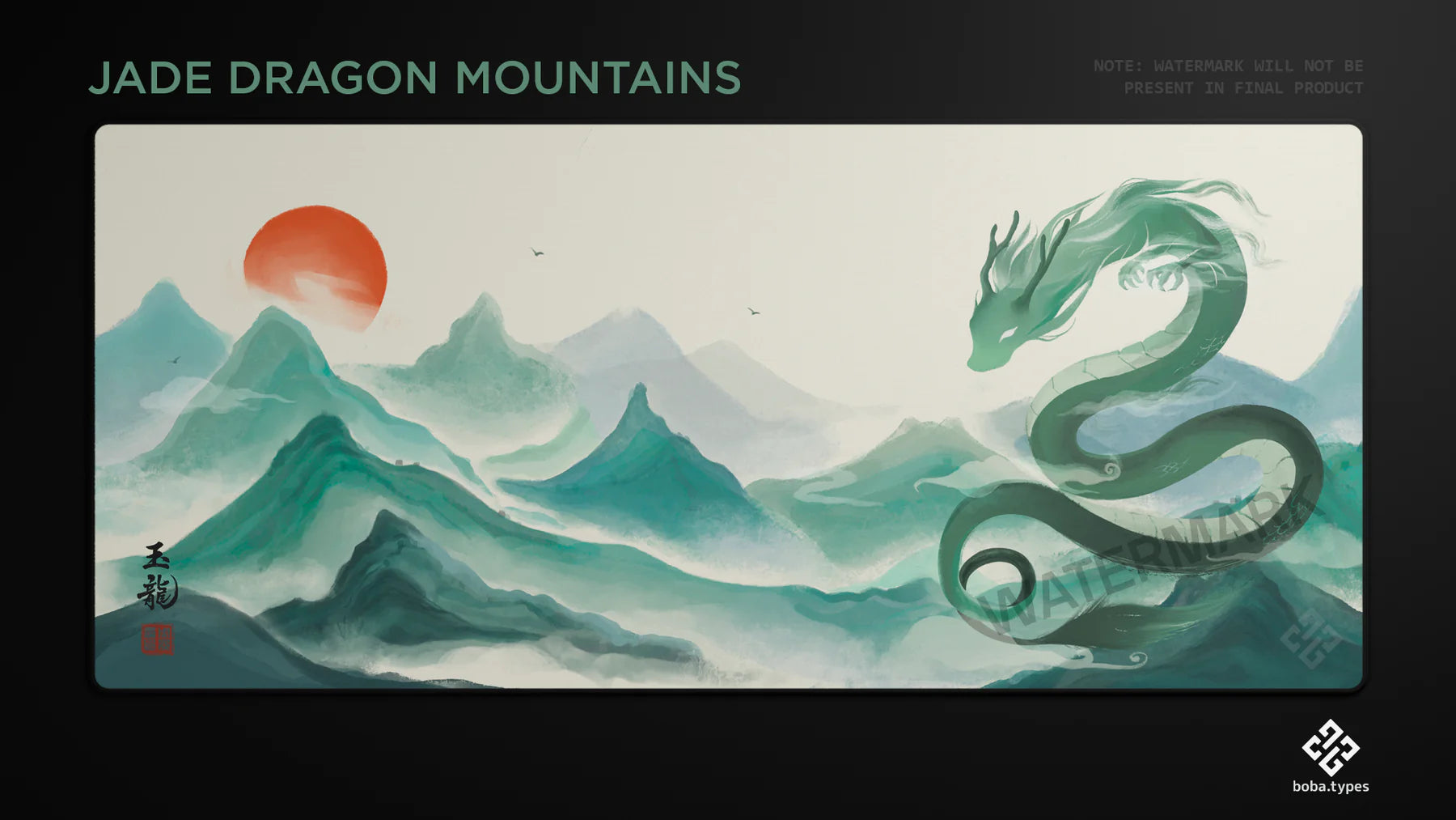 Deskmat - MW Jade Dragon