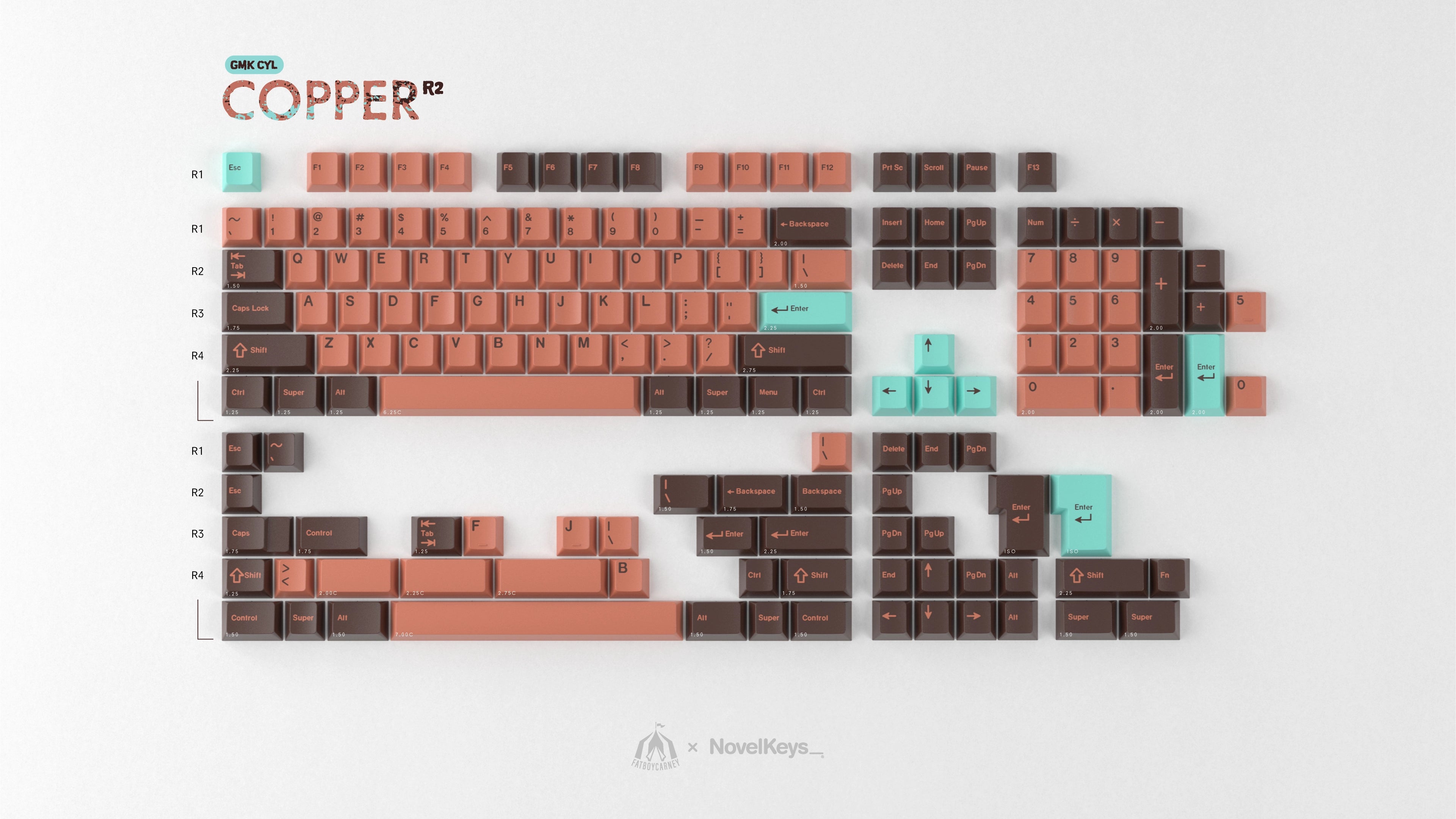 GMK CYL Copper R2 Keycaps